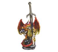 Figura decorativa de fantas a coleccionable con abrecartas de la Espada del Drag n de George S. Chen Imports (71978)