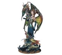 Figura decorativa de fantas a de duendecillo con drag n de la colecci n de hadas de George S. Chen Imports (91278)