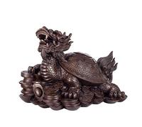 Figura Decorativa de Feng Shui, estatuas de Adorno de Tortuga dragón, artesanías de Tortuga de la Suerte de Cobre, Accesorios de decoración de Escritorio de Oficina, Sala de Estar, hogar de Animales