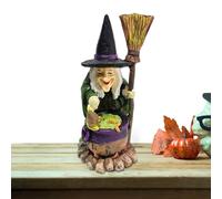 Figura Decorativa de Halloween - de Estatua de hechicero y Bruja | Figura de Mesa aterradora, Accesorio para decoración de Fiesta en una casa encantada, Pieza Central temática