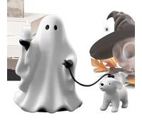 Figura decorativa de Halloween Ghost | Ghost Walking Dog Statue,Mantel Display Ornaments Table Decorative Accessories for Bedroom Desk Bathroom Kitchen Tabletop Party Garden Shelf
