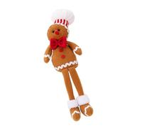 Figura decorativa de hombre de pan de jengibre con piernas llamativo ventana y decoración de puerta fiesta de Navidad decoración de pan de jengibre decoraciones