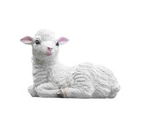 Figura decorativa de jardín de granja, diseño de flores de goat Sheep Decorative Sculpture, Backyard Ornament for Home Display, Realistic Craftsmanship, Decorative Accent, Patio Lawn Pathway