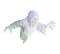 Figura Decorativa De La Parca Halloween Modelo Gótico Festivo en Vidrio con | Estatua De Momia Decoración Halloween Para Oficina Pared Ventana Escritorio Estante Mesa Repisa Chimenea Parca