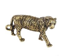 Figura decorativa de latón con diseño de tigre para uso doméstico, material de cobre con textura transparente y acabado antiguo