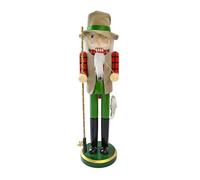 Figura decorativa de madera con temática navideña, diseño de pesca
