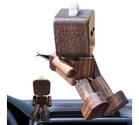 Figura decorativa de madera para salpicadero, muñeco de madera con forma humana | Escultura tambaleante de pies con función de difusor de para taxi, sedán, camión, , viajes por