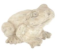 Figura decorativa de rana para jardín, 11 x 14 cm, cerámica, aspecto antiguo, figura decorativa, diseño de rana de cuento de hadas, figura de animales para primavera, verano, otoño, jardín, estatua de