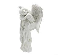 Figura decorativa de resina de ángel durmiente para colocar en espacios del hogar, incluyendo bordes de puertas, armarios de ventana (3 piezas)
