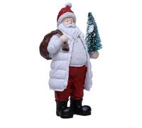 Figura decorativa de resina de Papá Noel para decoración de temporada hecha a mano para inspirar la Navidad y añadir encanto al entorno del hogar de vacaciones (A)
