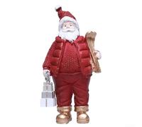 Figura decorativa de resina navideña de Papá Noel para decoración navideña que mejora el ambiente festivo y las tradiciones estacionales (C)