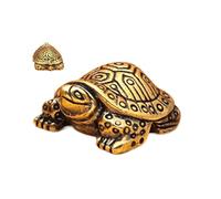 Figura decorativa de Turtle, Rustic Good Luck Home Decoration, Vintage Brass Tortoise Miniatures Figurines, Sculpture for Desk Bedroom Shelf Table Centerpieces Bookshelf Office