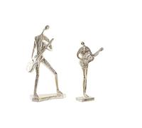 Figura Decorativa DKD Home Decor 21 x 13 x 42 cm 17 x 7,5 x 33 cm Dorado Músico (2 Unidades)