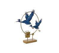 Figura Decorativa DKD Home Decor 51 x 9 x 51 cm Azul Dorado Pájaro