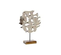 Figura Decorativa DKD Home Decor Beige Hierro Pájaros (38 x 11,5 x 54 cm)