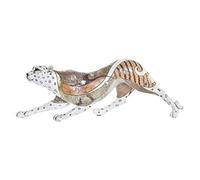 Figura Decorativa DKD Home Decor Blanco Multicolor Naranja Blanco/Naranja Leopardo Colonial 30 x 40 cm 37 x 10 x 13 cm