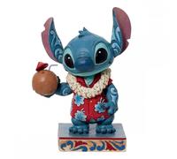 Figura decorativa enesco disney lilo & stitch - stitch hawaiano