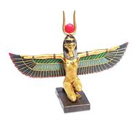 Figura decorativa "Goddess of Reincarnation" - Estatua de Isis arrodillada con alas extendidas - Ancho 25 cm - Decoración de Diosa Egipto