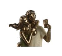 Figura Decorativa Home ESPRIT Verde Dorado 12 x 8,5 x 25,5 cm