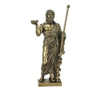 Figura decorativa para el hogar, escultura griega del dios médico Asclepio, estatua de bronce para decoración de escritorio del hogar, regalos de pareja