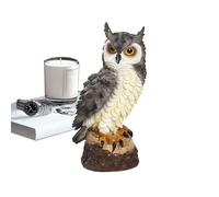 Figura decorativa para exteriores, 6,69 x 2,95 in Realistic Scare Figure, Lifelike Serious Expression Authentic Weatherproof Finish for Balcony, Patio, Porch, Roof, Pond, Yard