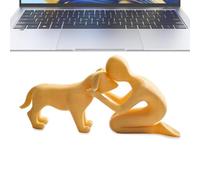 Figura decorativa para perro, diseño moderno, 3D impreso, decoración abstracta, decoración abstracta de resina para el hogar, diseño de perro y perro