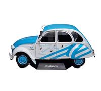 Figura Decorativa Vintage Azul del Citroën 2CV6 De 1982 A Escala 1/18 Fabricada En Aleación Fundida A Presión