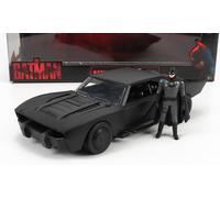 Jada Toys The Batman, Batmóvil Coche Metal, Escala 1:24, con Figura de Metal, Coleccionismo, Color Negro