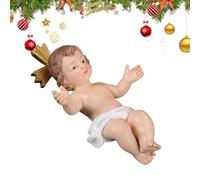 Figura Del Bebé Jesús En El Belén, Escultura De Resina Bebé De Jesucristo Figura De La Infancia, Niño Jesús Hermoso Detallado Niño Cristo, Decoración De Navidad Cristiana Para El Hogar, Para El