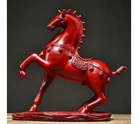 Figura Del Caballo Zodíaco Chino, Estatua Pie Feng Shui Para 2026, Adorno Que Atrae La Prosperidad, La Riqueza Y La Suerte, Ideal Para El Salón(Padauk,30cm/11.8in)