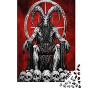 Figura del Diablo Rompecabezas para Adultos |Arte de fantasía Oscura| 70x50cm/1000pcs Juegos EduGatoivos De Decoración del Hogar