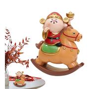 Figura Del Dios De La Riqueza - Decoraciones De Interior Chinas De Resina | Decoración De Caballo De La Volante Chino | Para Coches Tienda Casa Escuela Oficinas Cafeterías Librerías Sala Dormitorio