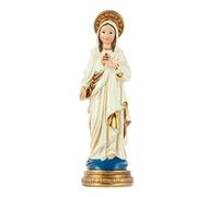 Figura del Sagrado Corazon de Maria con Base Azul de Resina Pintada a Mano 15 cm