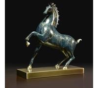 Figura Del Zodiaco Del Año Nuevo Lunar 2026, Mascota Del Año Del Caballo, Estatua Del Caballo Chino Feng Shui, Perfecta For Decoración Del Hogar Y La Oficina(Blue,L)