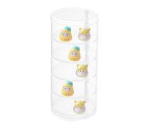Figura Display Case - Small Doll Round Holder Box | Multi-Layer Rotatable Figures Container, Organizer for Hair Accessories, Jewelry, Collectibles, Desk, Shelf Display System