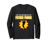 Figura Divertida con Texto en inglés I See You Checking out My Father Manga Larga