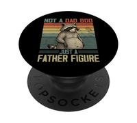 Figura Divertida de Mapache Retro con Texto en inglés Not a Dad BOD Just a Father PopSockets PopGrip Adhesivo
