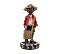 Figura Eleggua orisha Bebe elegua de niño de pie de Resina Pintada a Mano 12x12x26 cm