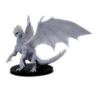 Figura en miniatura de dragón verde joven para mesa de 28 mm de Dungeons and Dragons en miniatura, juegos de rol de fantasía