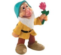 Figura Enanito Tímido Con Flor Blancanieves Y Los Siete Enanitos Disney 5,5 Cms