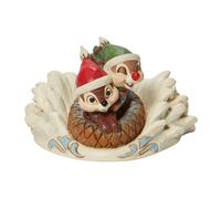 Figura enesco disney chip & dale en trineo navideño