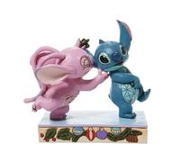 Figura enesco disney lilo & stitch stitch y angel con muérdago