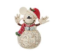 Figura enesco disney muñeco de nieve mickey navideño