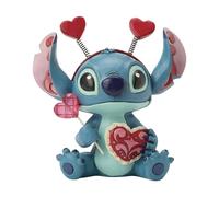 Figura Enesco Disney Traditions Stitch San Valentín con Corazón y Chupachups