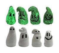 Figura fantasma brillante, figuras en miniatura de Halloween, Glow in Dark Ghost piezas accesorios de paisaje decoración al aire libre, estatua aterradora para , jardín, patio, patio, vac