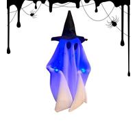 Figura fantasma de Halloween espeluznante, decoración animada con efecto de movimiento de sonido y brillante, decoración receptiva, estado de ánimo de horror, estable, fácil de instalar | para una