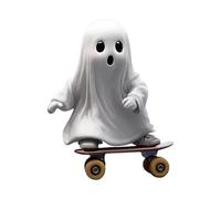 Figura Fantasma - Estatua De Fantasma De Skateboard | Decoraciones De Halloween De Miedo | Resin Ghosts En Una Estatua De Monopatín | Capas De Mesa De Escultura Para Granja, Terraza, Cham