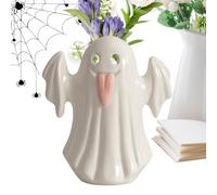 Figura Fantasma Halloween | Jarrón Cerámica Lindo Fantasma Decoración de Oficina,Centros De Mesa Arreglos florales para Fiestas Interior Sala Hotel Noche Estante Dormitorio Oficina