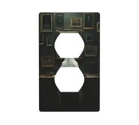 Figura fantasmal sentada en un viejo escritorio, cubierta decorativa para interruptor de luz, placa de pared para cocina, baño, tamaño 7 x 11,4 cm