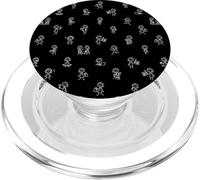 Figura garabateada con Forma de Palo Blanco sobre Negro para niñas con Forma de Solo Quiero divertirse PopSockets PopGrip para MagSafe